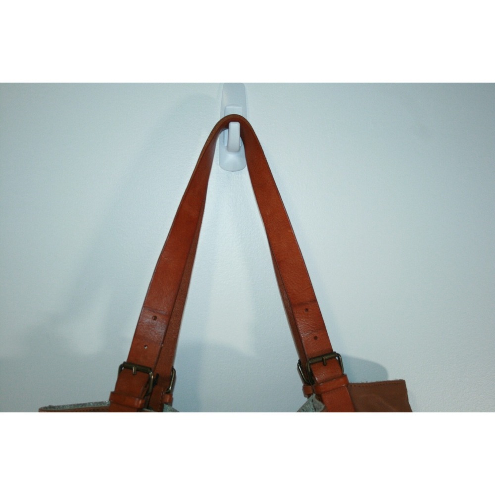 Maurizio Taiuti Brown Orange Leather Women's Tote Handbag Purse - Picture 6 of 12
